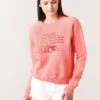 Re/Done Women's Classic Raglan "All You Need Is" Crewneck Sweatshirt -Saintbernard Shop 021 8WRGSWST5xFADEDSCARLETxPrimary 28692988