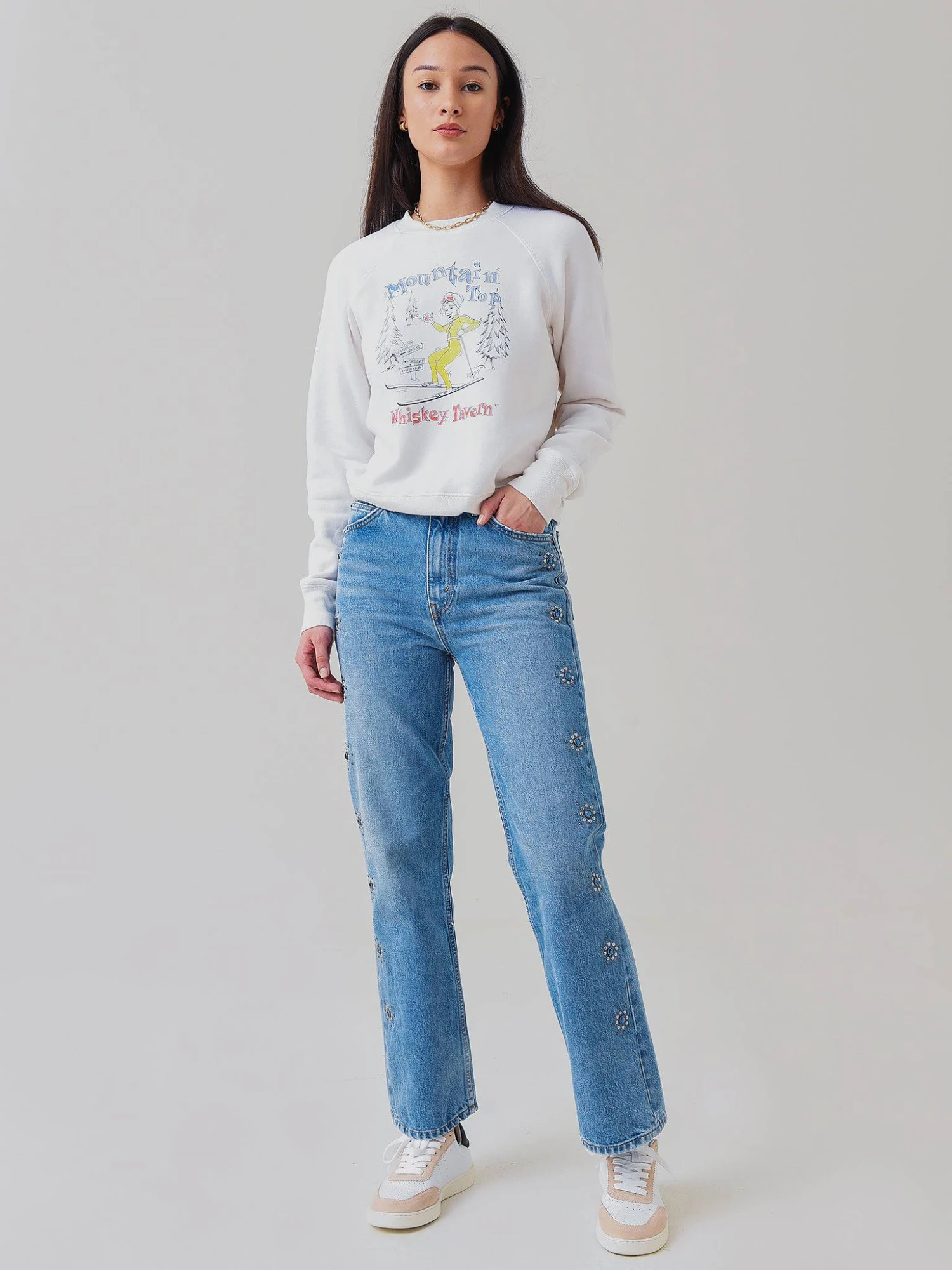 Re/Done Women's Classic Raglan Crewneck 4 Re/Done Women's Classic Raglan Crewneck - Image 2