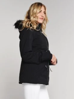 Obermeyer Women's Siren Faux Fur Jacket -Saintbernard Shop 11078 blackalt3