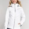 Obermeyer Women's Razia Down Hybrid Jacket -Saintbernard Shop 11112 WHITE e70d54f4 fbb3 45dd b3a9 3367cddf1124