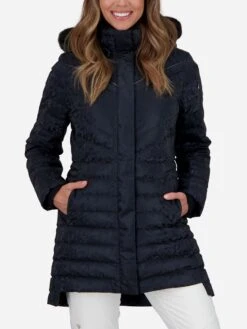 Obermeyer Women's Blossom Down Parka With Faux Fur -Saintbernard Shop 11181xBLACKFROSTxPrimary 45029837