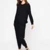 Stateside Women's Sweatshirt With Side Slits -Saintbernard Shop 130 2091 BLACKalt1