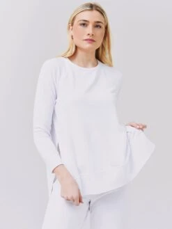 Stateside Women's Sweatshirt With Side Slits -Saintbernard Shop 130 2091xWHITExPrimary 59944985 449f472f 1c47 460c 8552 eb38cb65e748