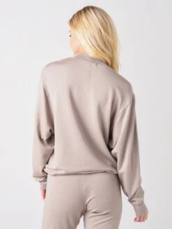 Stateside Women's Viscose Fleece Mock-Neck Sweatshirt 11 Stateside Women's Viscose Fleece Mock-Neck Sweatshirt -Saintbernard Shop 130 4021xDUSTxAlt3 28146516