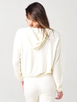 Stateside Women's Viscose-Fleece Twist Front Hoodie -Saintbernard Shop 130 4115xCREAMxAlt2 17515302