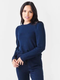 Stateside Women's Softest Fleece Blouson Sleeve Sweatshirt -Saintbernard Shop 130 4548xNEWNAVYxPrimary 48967397