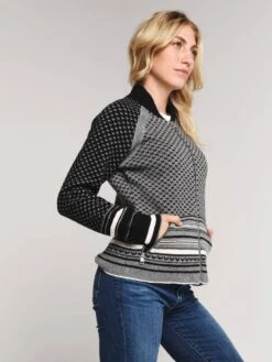 Obermeyer Women's Belletex Full-Zip Sweater -Saintbernard Shop 16036 blackalt1