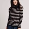 White + Warren Essential Stripe Turtleneck -Saintbernard Shop 16649c black mink 97e3194a 62b3 4fa4 a519 10177ecd62e4
