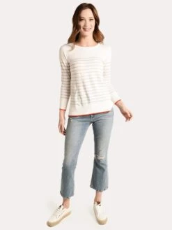 Project J Stripe Tipped Tee 11 Project J Stripe Tipped Tee -Saintbernard Shop 18291 white cloud orangealt3