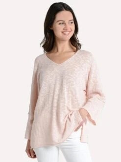 Project J V Neck Side Slit Tunic -Saintbernard Shop 19001 pink 900f11e9 573f 44d6 8a21 a519ca87a529