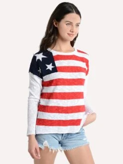 Project J Women's Flag Sweater 9 Project J Women's Flag Sweater -Saintbernard Shop 19020 redwhitebluealt1