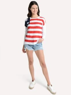Project J Women's Flag Sweater 11 Project J Women's Flag Sweater -Saintbernard Shop 19020 redwhitebluealt3