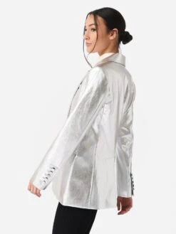 ALC Women's Dakota Metallic Vegan Leather Jacket -Saintbernard Shop 1JAKT00664xSILVERxAlt2 89586864