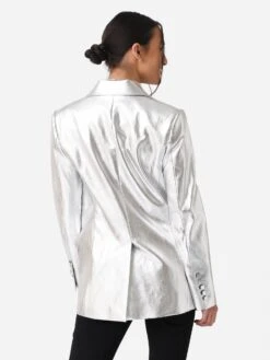 ALC Women's Dakota Metallic Vegan Leather Jacket -Saintbernard Shop 1JAKT00664xSILVERxAlt3 89586864