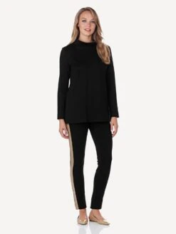 Jude Connally Gigi Ponte Skinny Ankle Length Pant -Saintbernard Shop 204514 bkcablack camelalt1