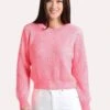 Milly Plaited Stitch Sweater -Saintbernard Shop 215nk062497 white fluopink d4487cc4 fd18 43ff bc39 538013ad5df0