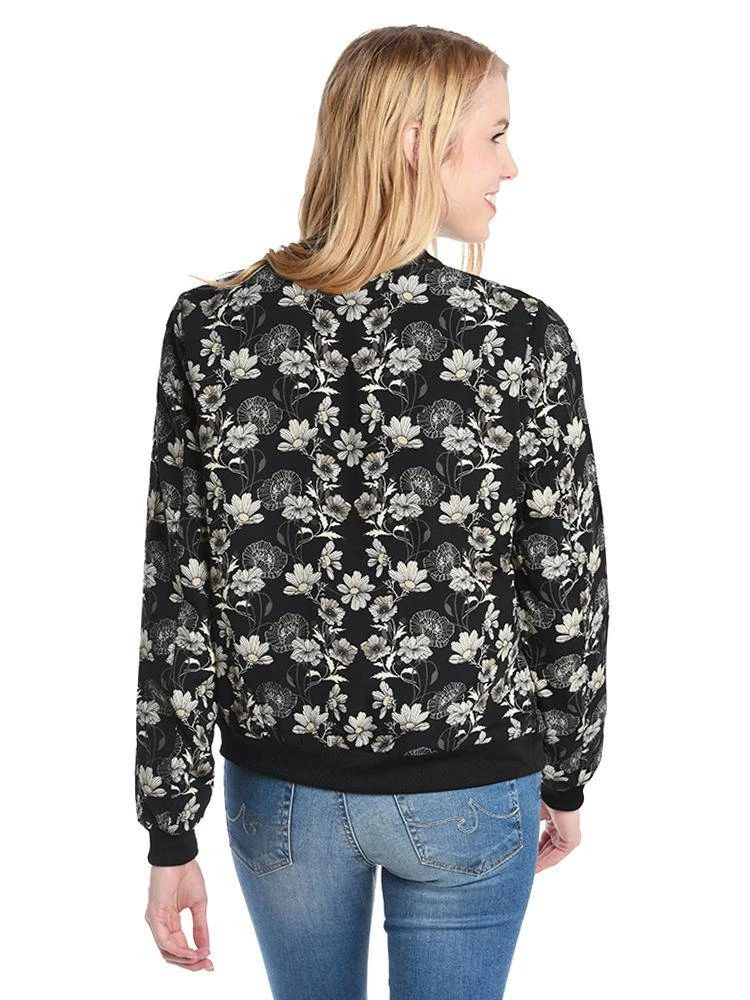 Skies Are Blue Flower Printed Bomber Jacket 7 Skies Are Blue Flower Printed Bomber Jacket - Image 5