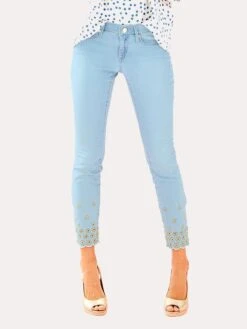 Lilly Pulitzer Women's South Ocean Skinny Crop Pant -Saintbernard Shop 30507 930indigowashseagatestarbur 4267fdec fb9f 4e37 9d98 6f5dbda411b6