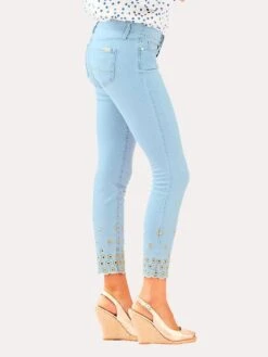Lilly Pulitzer Women's South Ocean Skinny Crop Pant -Saintbernard Shop 30507 930indigowashseagatestarburalt1