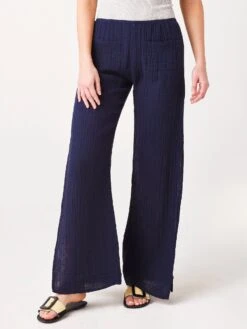 Stark X Women's Pocket Front Slit Pant -Saintbernard Shop 3106XCSOLxNAVYxAlt3 29184412