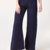 Stark X Women's Pocket Front Slit Pant 1 Stark X Women's Pocket Front Slit Pant -Saintbernard Shop 3106XCSOLxNAVYxPrimary 29184387
