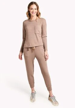 Stateside Viscose Rib Sweatpant -Saintbernard Shop 382 3767 COCOAalt3