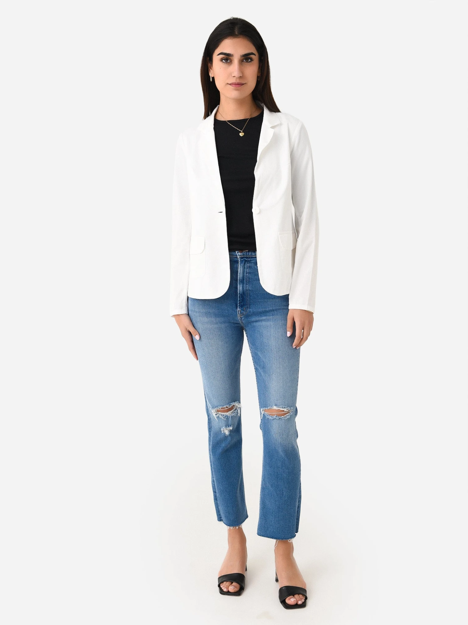 Stark X Women's Denim Blazer 4 Stark X Women's Denim Blazer - Image 2