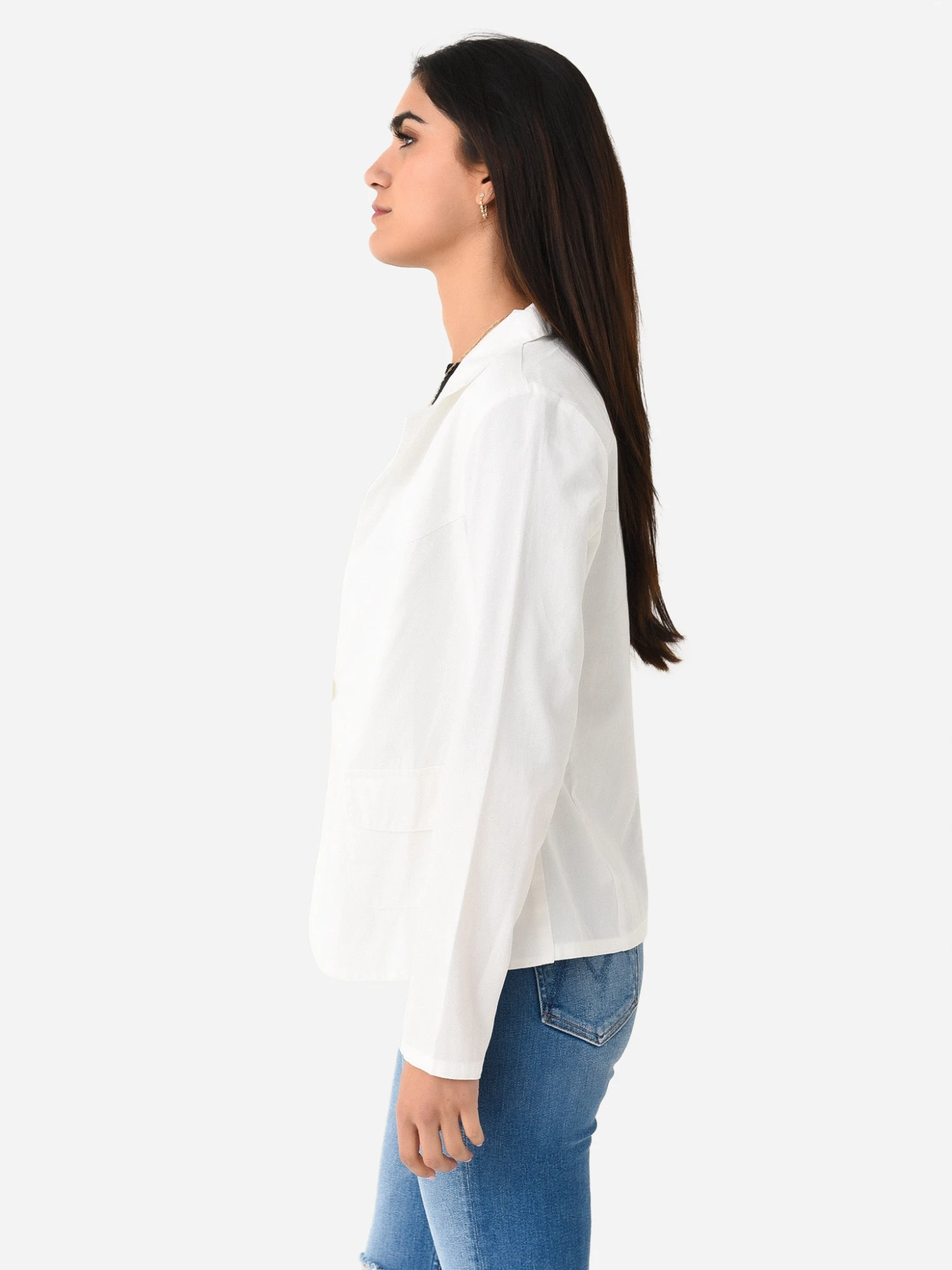 Stark X Women's Denim Blazer 5 Stark X Women's Denim Blazer - Image 3