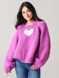 Gogo Women's Heart Pullover Sweater 12 Gogo Women's Heart Pullover Sweater -Saintbernard Shop 4800 HPxORCHIDxPrimary 20193085