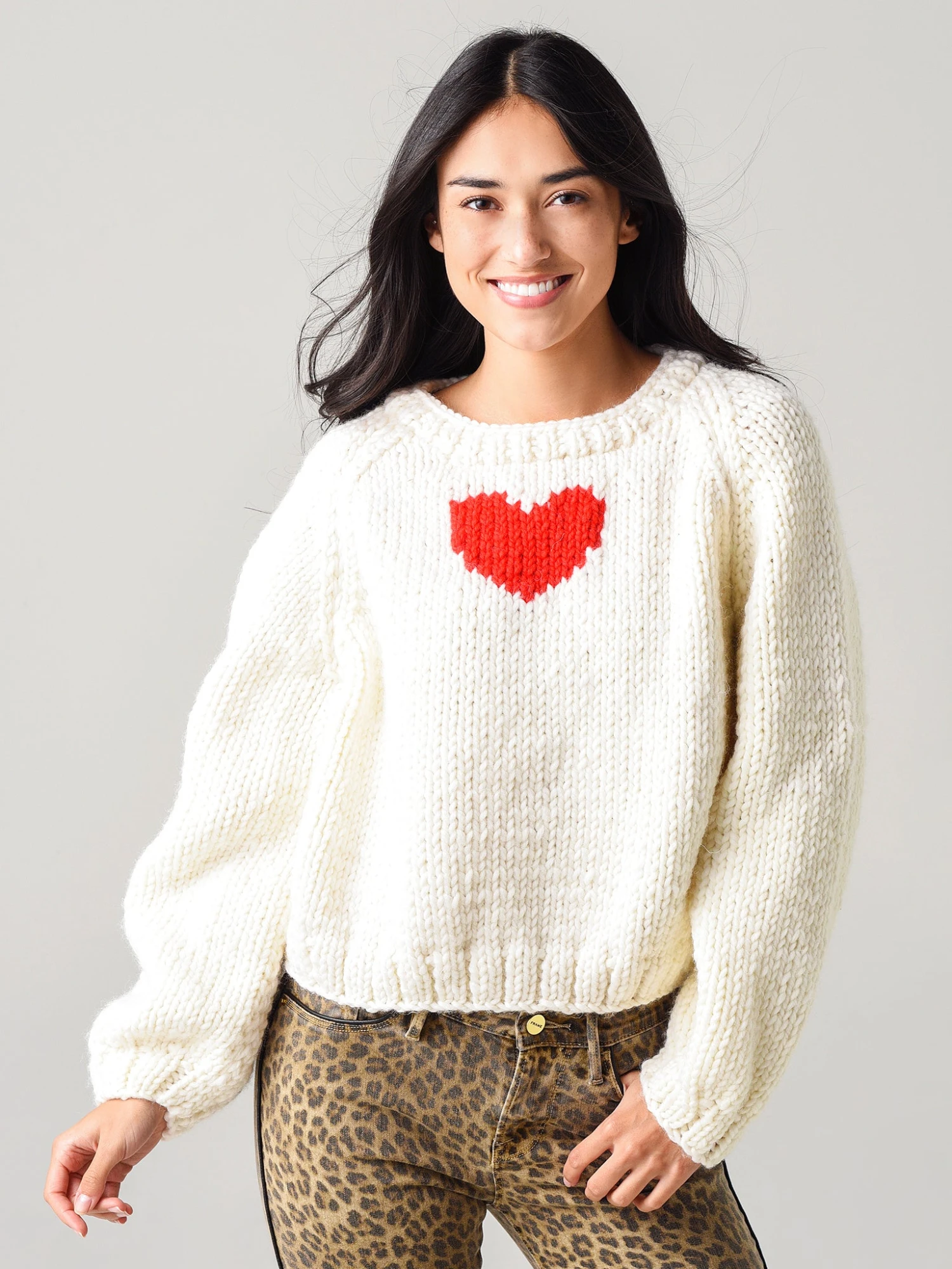 Gogo Women's Heart Pullover Sweater 9 Gogo Women's Heart Pullover Sweater - Image 7