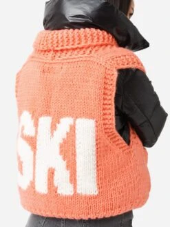 GOGO Women's Short Ski Sweater Vest -Saintbernard Shop 7800 CSVxALPENGLOWxAlt5 83204332