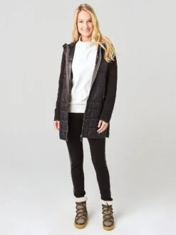 Frauenschuh Women's Marina Multi Long Down Jacket -Saintbernard Shop 804474xBLACKxAlt4 3344802