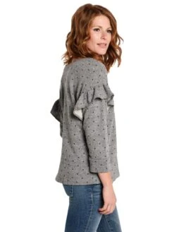 Current Elliot The Ruffle Sweatshirt -Saintbernard Shop 9065 1330 heathergreyw polkastaralt1