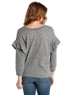 Current Elliot The Ruffle Sweatshirt -Saintbernard Shop 9065 1330 heathergreyw polkastaralt2