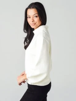 Citizens Of Humanity Women's Maya Mock Neck Sweatshirt -Saintbernard Shop 9190 1176xVANILLACREAMxAlt1 20636462