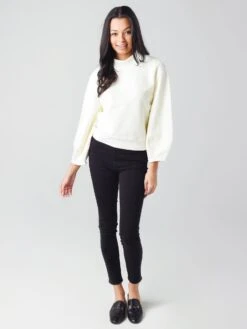 Citizens Of Humanity Women's Maya Mock Neck Sweatshirt -Saintbernard Shop 9190 1176xVANILLACREAMxAlt3 20636459