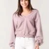 Agolde Women's V-Neck Balloon Sleeve Sweatshirt -Saintbernard Shop A7057xTAROxPrimary 28677296