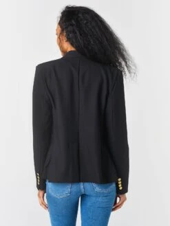 BB Dakota Women's Blaze Of Glory Suiting Blazer -Saintbernard Shop BK102134xBLACKxAlt2