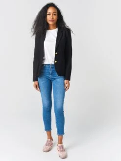 BB Dakota Women's Blaze Of Glory Suiting Blazer -Saintbernard Shop BK102134xBLACKxAlt3