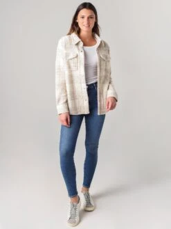 BB Dakota Women's Work Hard Play Hard Knit Jacket -Saintbernard Shop BK302193xALABASTERxAlt3 12683113