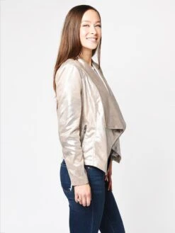 Cupcakes And Cashmere Women’s Oslo Blazer -Saintbernard Shop CJ402017 SILVERTOFFEEalt1