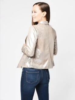 Cupcakes And Cashmere Women’s Oslo Blazer -Saintbernard Shop CJ402017 SILVERTOFFEEalt2