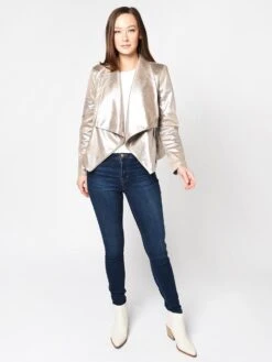 Cupcakes And Cashmere Women’s Oslo Blazer -Saintbernard Shop CJ402017 SILVERTOFFEEalt3