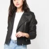 Cupcakes And Cashmere Francie Faux Leather Moto Jacket