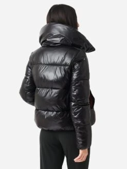 Save The Duck Women's Isla Puffer Jacket -Saintbernard Shop D39370W LUCK15 SxBLACKxAlt4 83447368