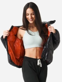 Save The Duck Women's Isla Puffer Jacket -Saintbernard Shop D39370W LUCK15 SxBLACKxAlt5 83204602