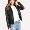 David Lerner New York Vegan Blazer With Zipper Details -Saintbernard Shop DAJ0160 BLACK