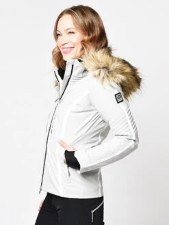 Descente Women`s Layla Faux Fur Jacket 10 Descente Women`s Layla Faux Fur Jacket -Saintbernard Shop DWWOGK42M 97SLV SPWalt1