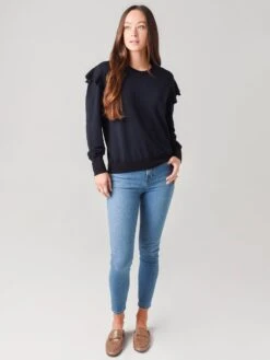 Sundry Ruffle Sweatshirt -Saintbernard Shop F20 3H L07xBLACKxAlt3 18112039