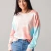 Sundry Women's Multicolor Tie-Dye Terry Oversize Sweatshirt -Saintbernard Shop F20 V1 L39TD7xMULTICOLORTIEDYExPrimary 19428158